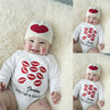 Bodysuits Cotton Long Sleeve Kiss Lipstick